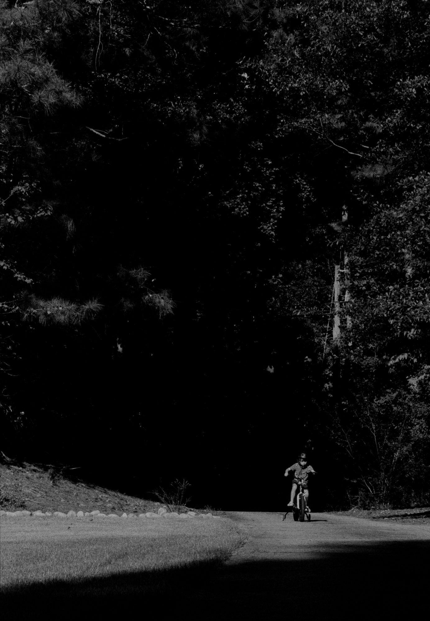 Bicycle — Home (2026). Black and white photograph by Jeff Pearson.