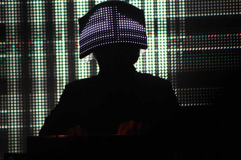 Squarepusher — MoogFest, Asheville, North Carolina (2012). Color photograph by Jeff Pearson.